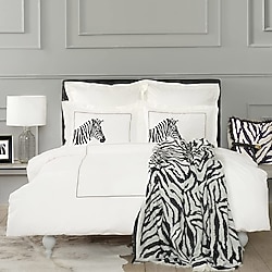 Karaca Home Zebra Siyah Çift Kişilik Jakar Battaniye