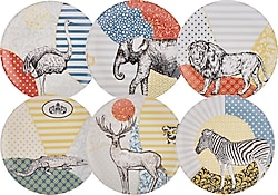Karaca Animal Seramik 6 Kişilik Pasta Takımı 21 cm