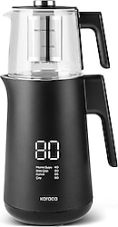 Karaca Cool Touch 1502 1500 W Cam Demlikli Black Çay Makinesi