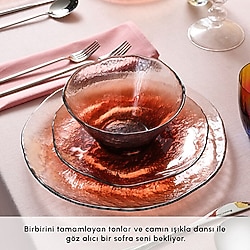 Karaca Dune Peach 18 Parça 6 Kişilik Yemek Takımı