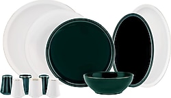 Karaca Elara Green-White 57 Parça 12 Kişilik Yemek Takımı