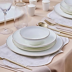 Karaca Fine Bone Zenith Gold 55 Parça 12 Kişilik Yemek Takımı