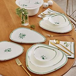 Karaca Fine Pearl Extra Simone 62 Parça 12 Kişilik Yemek Takımı