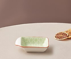 Karaca Floral Rectangle Çerezlik 10 cm Yeşil