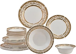 Karaca Forever Bone Goldenia 24 Parça 6 Kişilik Yemek Takımı