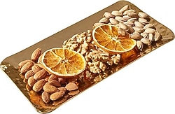 Karaca Loren 25x12 cm Altın Dekoratif Tepsi