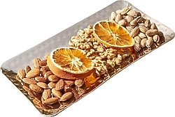 Karaca Loren 25x12 cm Gümüş Dekoratif Tepsi