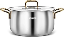 Karaca Maçka İndüksiyon Tabanlı Gold 22 cm Çelik Tencere