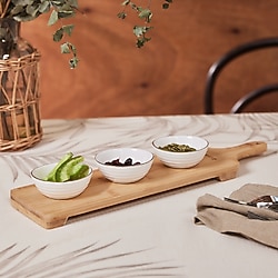 Karaca Orbit 3'lü Bambu Servis Seti