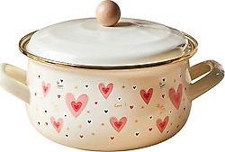 Karaca Pink Love 18 cm Emaye Tencere