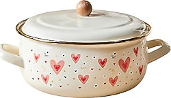 Karaca Pink Love 22 cm Emaye Karnıyarık Tenceresi