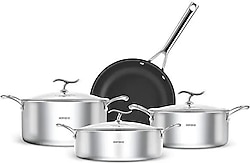 Karaca Plasma Steel 316+ 3ply 7 Parça Tencere Seti