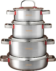 Karaca Powersteel 316+ 3Ply Artemis 8 Parça Çelik Tencere Seti