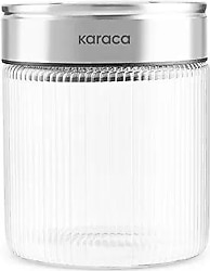 Karaca Ripple Inox 450 ml Cam Saklama Kabı