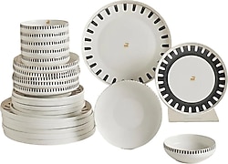 Karaca Stream Bone Kore Plus 24 Parça 6 Kişilik Yemek Takımı