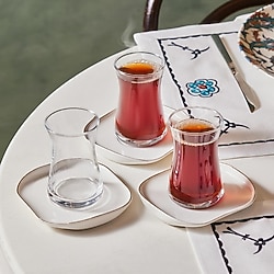 Karaca Streamline Plato 12 Parça 6 Kişilik Çay Seti