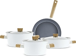 Karaca Swiss Crystal Creamy Wood 7 Parça Tencere Seti