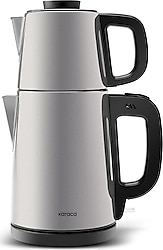 Karaca Tea Break Silver 1650 W Çelik Demlikli Çay Makinesi