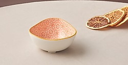 Karaca Floral Triangle Çerezlik 10 cm Turuncu