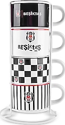 Karaca X Beşiktaş Standlı 180 ml 4 Kişilik Çay Fincan Takımı