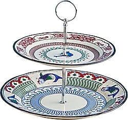 Karaca X Ömür Akkor İznik 26 cm 2 Katlı Kurabiyelik