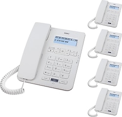 Karel TM145 5'li Paket Masaüstü Telefon Beyaz