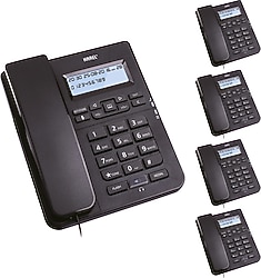 Karel TM145 5'li Paket Masaüstü Telefon Siyah
