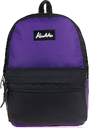 Kaukko Basic Duble Colors K1423 Mor-Siyah Sırt Çantası