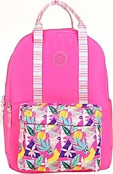 Kaukko K1762 Double Stripe Pink Okul Sırt Çantası