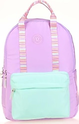 Kaukko K1764 Double Stripe Lilac Okul Sırt Çantası
