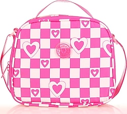 Kaukko K9017 Nature Soft Pink Heart Beslenme Çantası