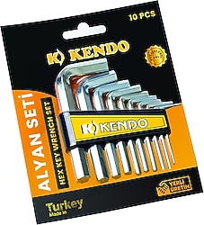 Kendo KAS901 10 Parça Alyan Anahtar Takımı