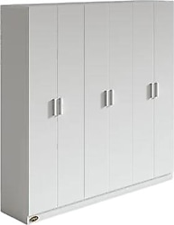 Kenzlife Anemon Beyaz 6 Kapaklı Gardırop