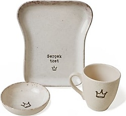 Keramika 22500-06 3 Parça Tost Kahvaltı Takımı