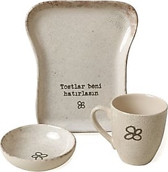 Keramika 22501-03 3 Parça Tost Kahvaltı Takımı