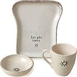 Keramika 22504-09 3 Parça Tost Kahvaltı Takımı