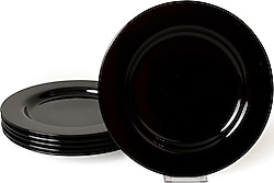 Keramika Assos 650 Siyah 28 cm 6'lı Servis Tabağı