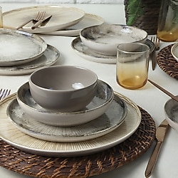 Keramika Brown Wave 24 Parça 6 Kişilik Yemek Takımı
