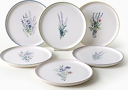 Keramika Elegant Blossoms 21788-93 22 cm 6'lı Pasta Tabağı