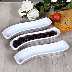 Keramika Ivory 18 cm 3 Adet Zeytinlik Beyaz