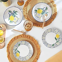 Keramika Lemon Bliss Ege 20 cm 4'lü Pasta Tabağı