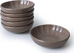 Keramika Mat Toprak Taupe Sirius 12 cm 6'lı Çerezlik