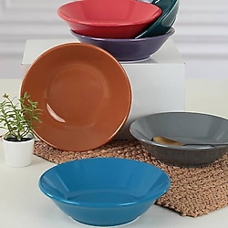 Keramika Mixed Hitit 18 cm 6'lı Yemek Tabağı 406-620