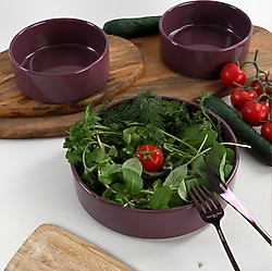 Keramika Stackable 3 Parça Salata ve Kase Seti