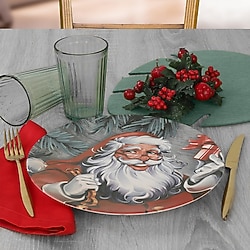 Keramika 17979 Noel Baba 26 cm Servis Tabağı