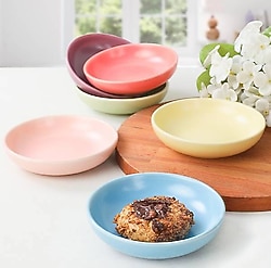 Keramika Rainbow Soft Matte Halka 13 cm 6'lı Çerezlik Sosluk 960/990