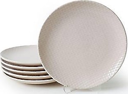 Keramika Rölyefli Q32 21 cm 6'lı Pasta Tabağı