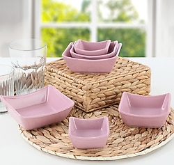 Keramika Sandal 08-10-12 cm 6'lı Çerezlik Sosluk Violet