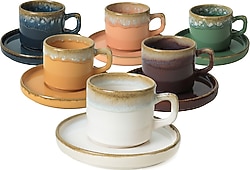 Keramika Shizen Stackable 12 Parça 6 Kişilik Çay Takımı