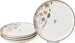 Keramika Soft Bloom Nordic 22875 22 cm 4'lü Pasta Tabağı
